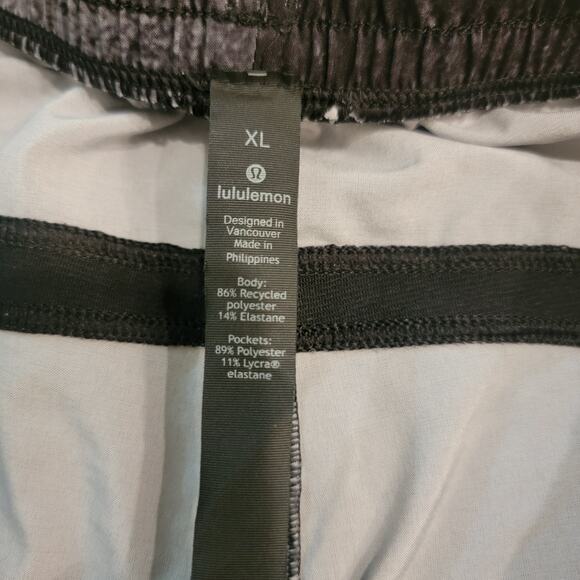 Lululemon Pace Breaker Short Linerless 7" Ocean Spray Ice Grey Black XL M7AB0S - Picture 7 of 12